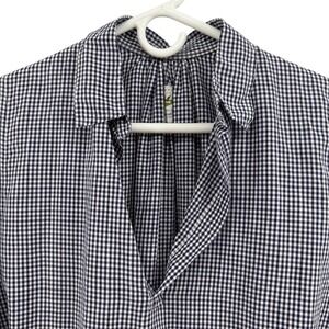 American Colors Alex Lear organic Cotton Gingham Tunic Shirt Women's Size M